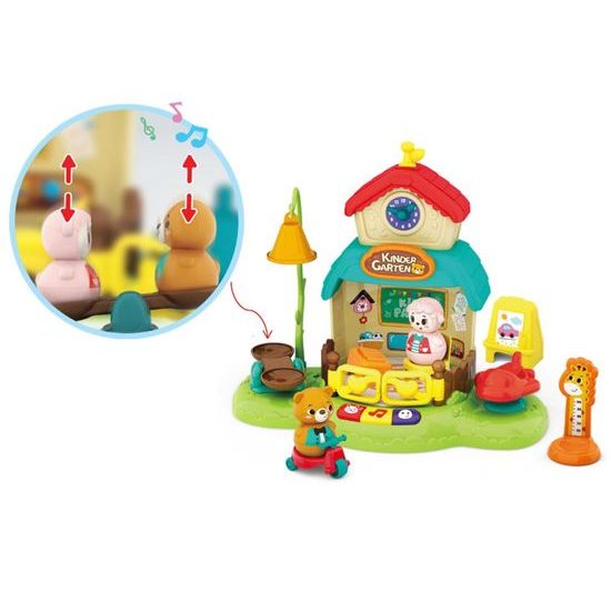 Huile Toys multifunkční domeček pro nejmenší se zvuky Jesličky