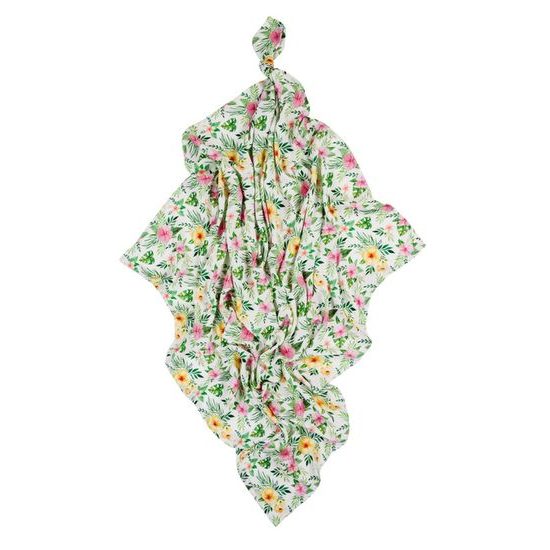 Bambusová plena 75x75 květy barevné