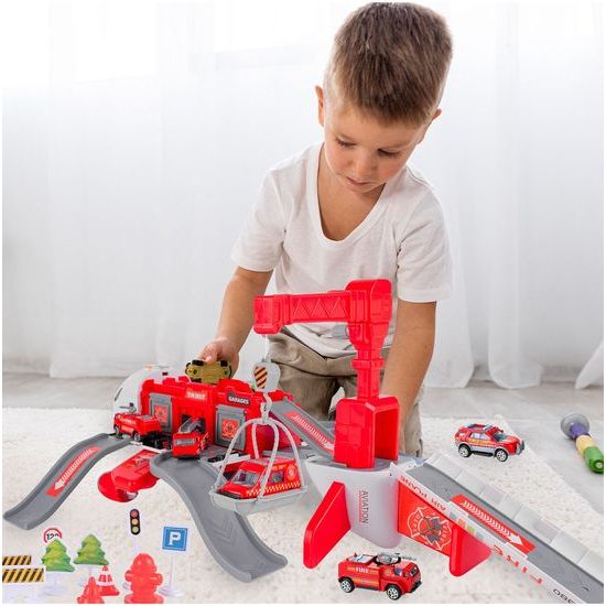 Interaktivní letadlo s autíčky, světly a zvuky DIY Airplane