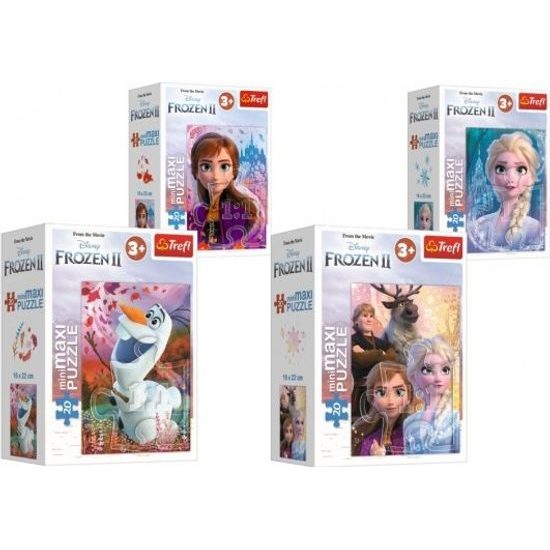 Minipuzzle mini Maxi 20 dílků Ledové království II/Frozen II - mix 4 druhy