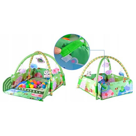 Hrací deka 3v1 se 30 míčky Game Carpet zelená