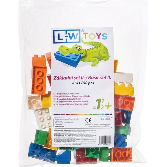 LW Toys Stavebnice pro nejmenší stavitele - JUNIOR KOSTKY 50 ks II.