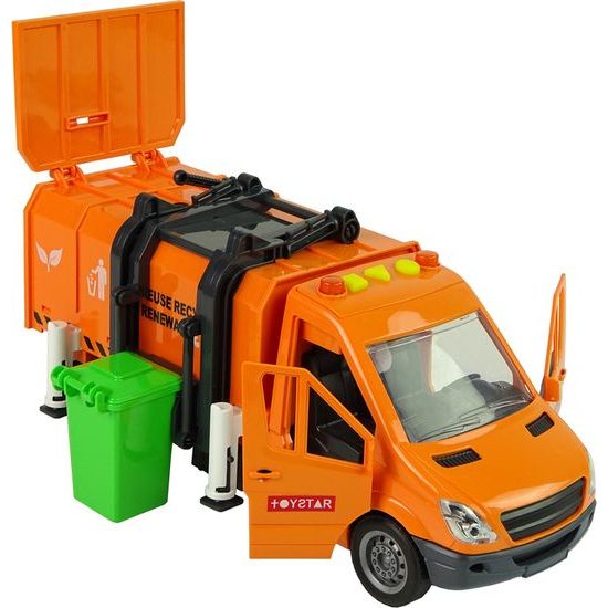 Popelářský vůz na setrvačník oranžový