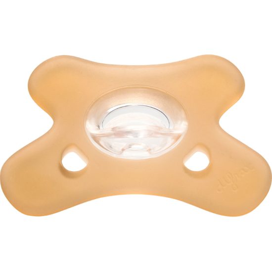 CANPOL babies Dudlík 100% silikonový symetrický 0-6m 1ks oranžový