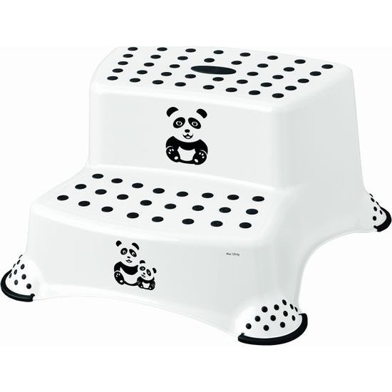 Keeeper Stolička - schůdky s protiskluzovou funkcí - Panda, bílý