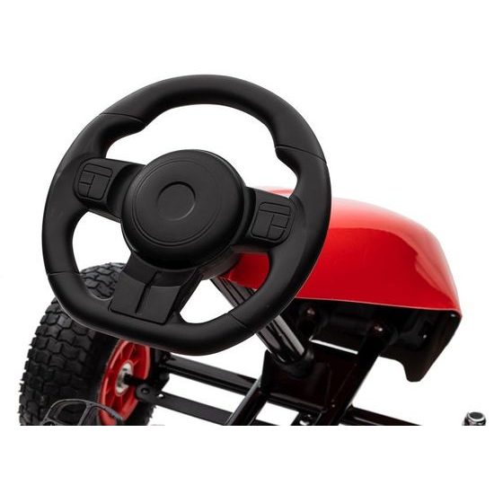 Dětská šlapací motokára s nafukovacími koly Formule 208 - červená