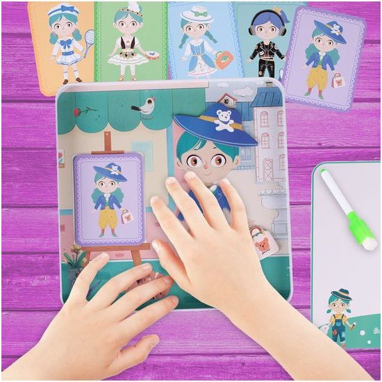 Magnetická ukládačka oblečení pro modelku Fashion Girl