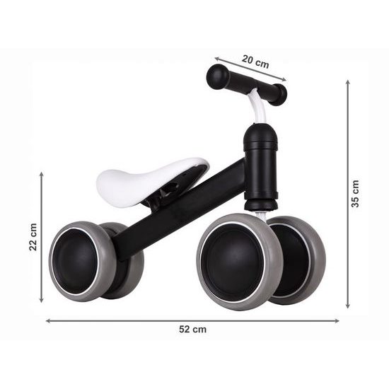 Ecotoys dětské mini odrážedlo Black Bike