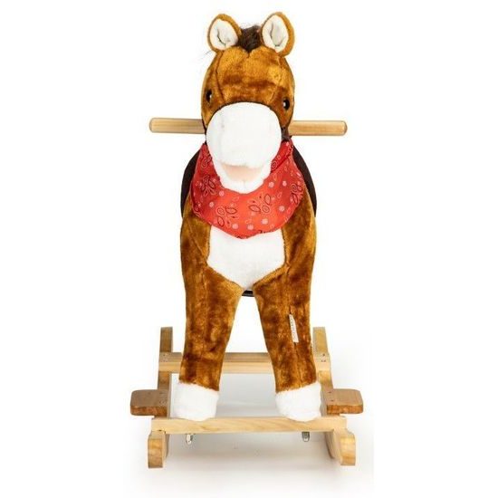 Ecotoys plyšový hojdací kôň - hnedý