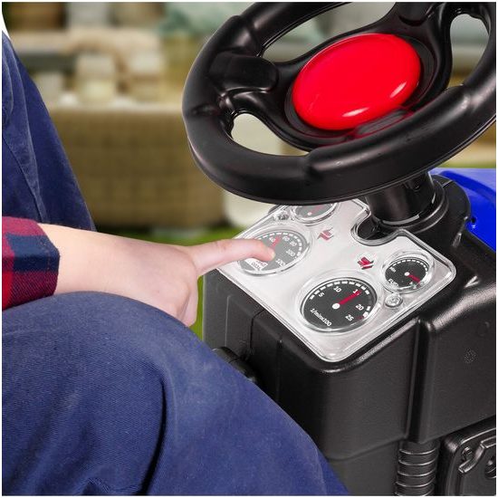 Dětský šlapací traktor s vlečkou Active Pedal modrý