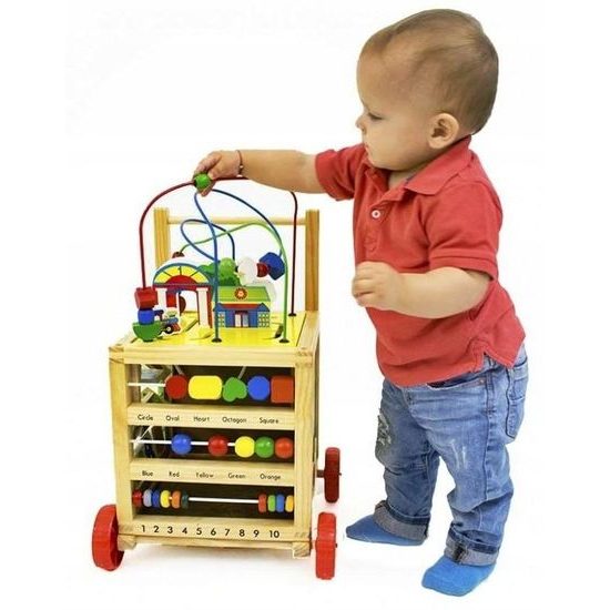 Doris dřevěné chodítko edukační kostka 6v1