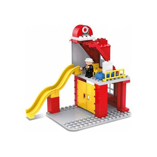 Blocki Mubi stavebnice Hasičská stanice se světlem a zvukem 48 dílů