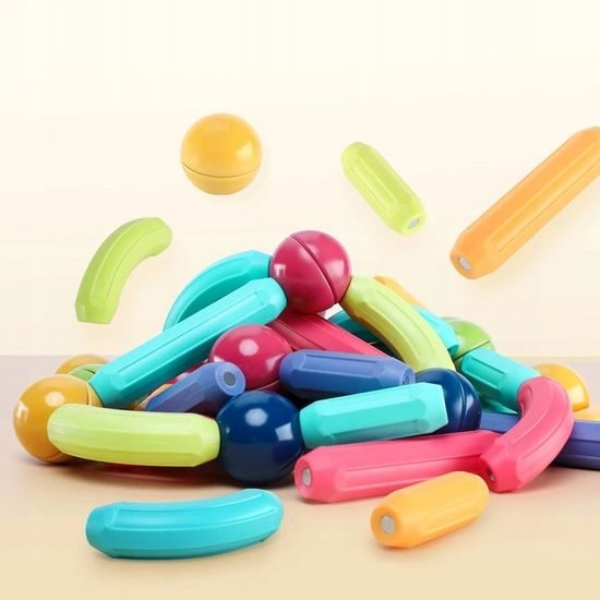 Magnetická stavebnice Magnetic Sticks 128 dílků