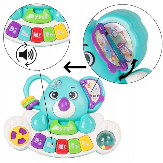 Interaktivní pianko pro nejmenší se světlem a zvukem Koala modrá