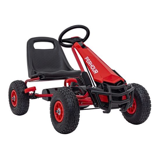 Dětská šlapací motokára s nafukovacími koly Air PerHour - červená