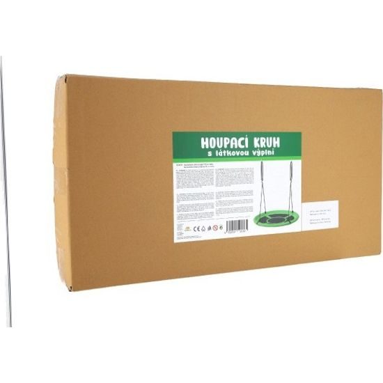 Houpací kruh zelený 100 cm - látková výplň