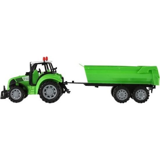 Traktor s vlekem a výklopkou - mix 2 barvy