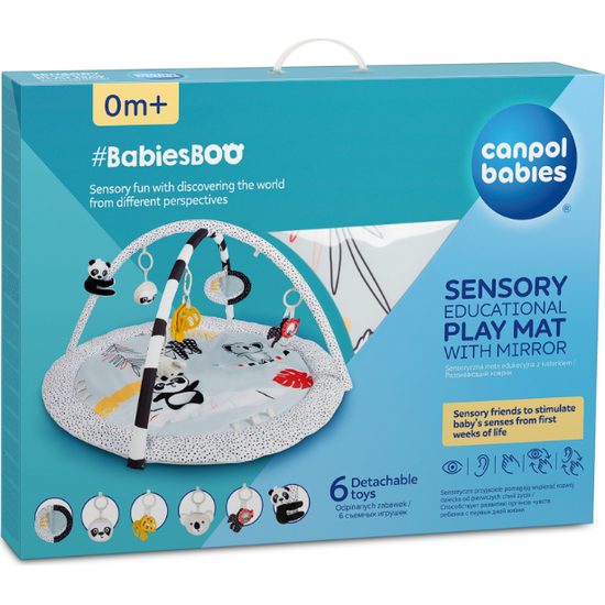 CANPOL babies Senzorická hrací deka se zrcátkem BabiesBoo