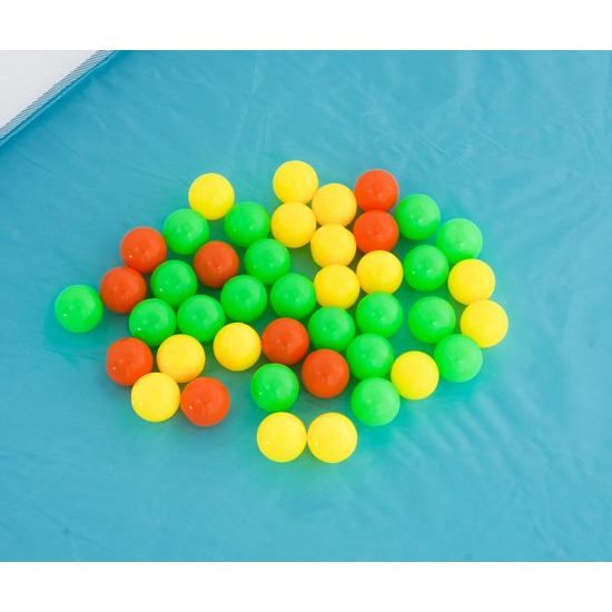 Dětská ohrádka Hexagon Fence se 40 míčky - světle modrá