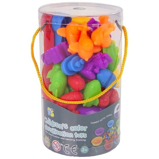 Dětská ukládačka Veselé autíčka dopravní prostředky 36 kusů