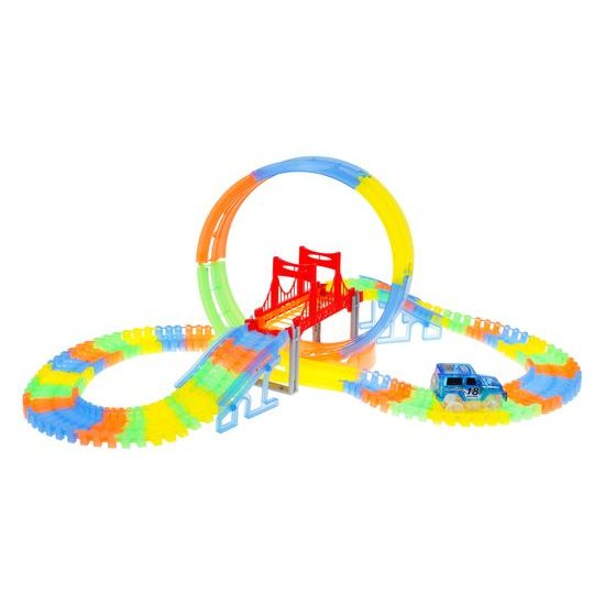 Svítící autodráha s autíčkem na baterie 157 dílků Variable Tracks