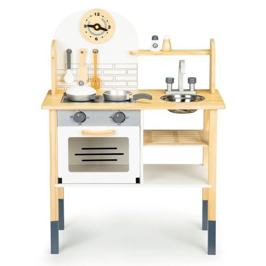 Ecotoys dětská dřevěná kuchyňka Clock Kitchen