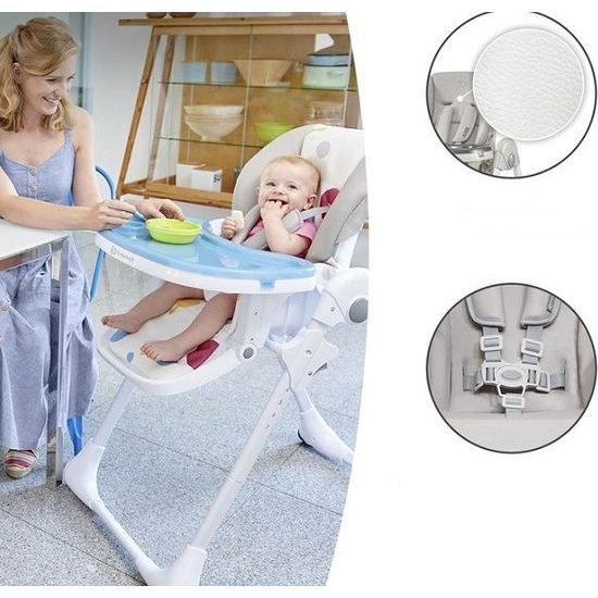 Jídelní židlička Kinderkraft Yummy šedá