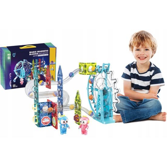 Doris magnetická svítící stavebnice s mlýnským kolem Magic Blocks 120 dílů