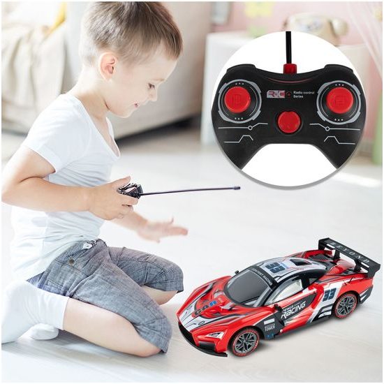 Autíčko na dálkové ovládání s LED podsvícením Speed Racing 1:12 - červené