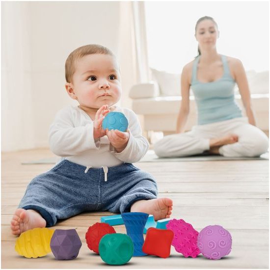 Senzorické míčky pro nejmenší Multi Ball Set 9 kusů