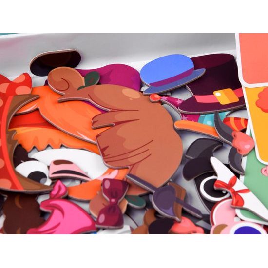 Magnetické puzzle veselé tváře 55 ks