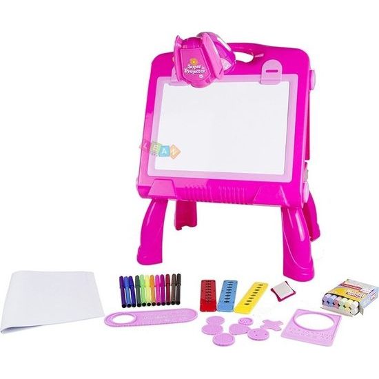 Multifunkční tabule s projektorem 4v1 růžová