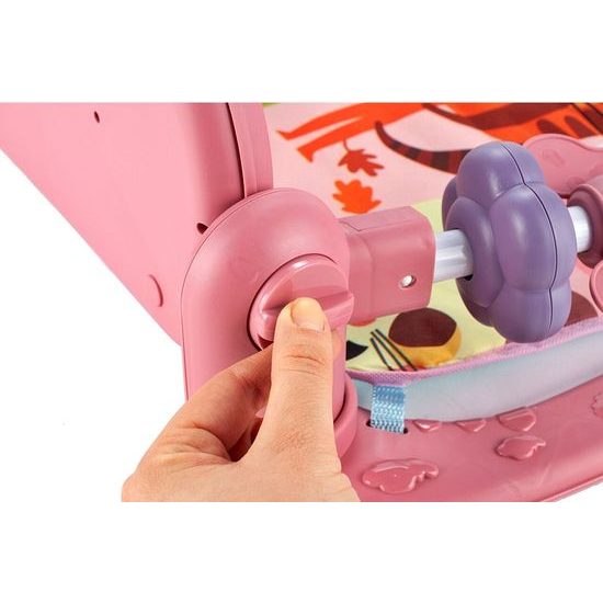 Hrací deka s piankem Tygřík - růžová