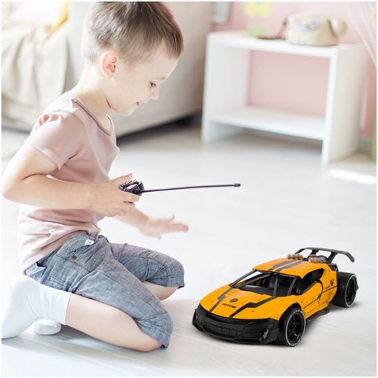 Auto na dálkové ovládání s kouřovým efektem Speed Phantom 1:14 žluté