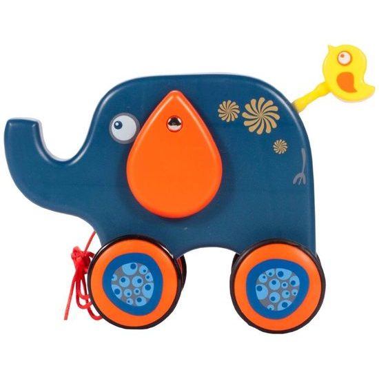 Dřevěný slon se šnůrkou pro děti Elephant Toodle