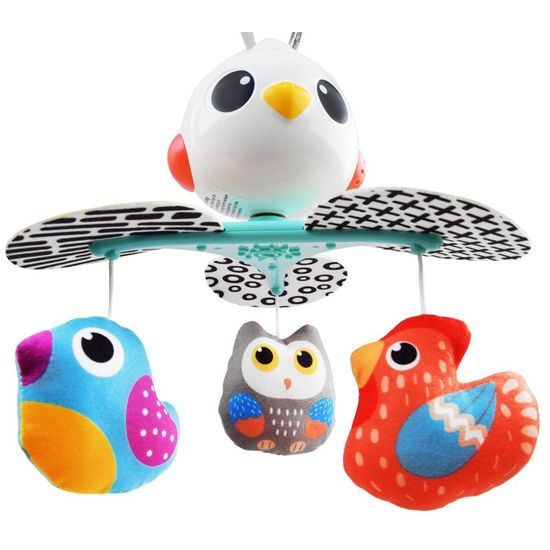 Huile Toys cestovný kolotoč nad postieľku s melódiami Bird Toys