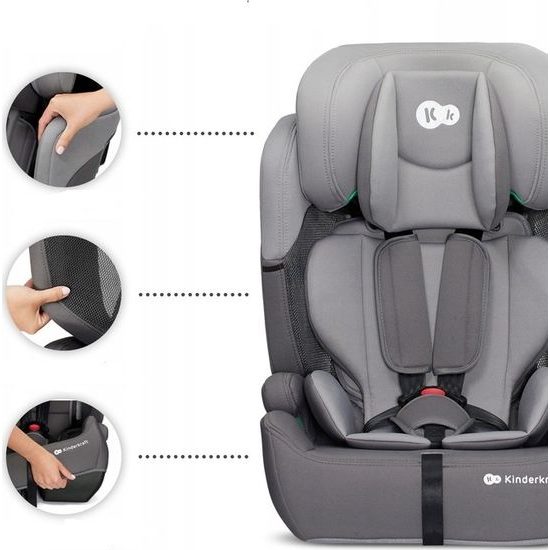 Autosedačka Kinderkraft Comfort Up 2023 i-Size 9-36 kg šedá