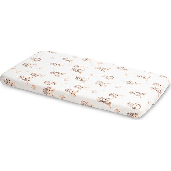 Prostěradlo do postýlky Králiček, meruňková 60x120cm