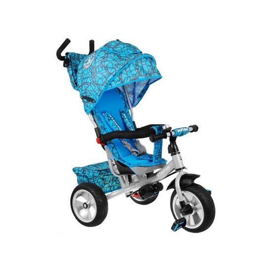 Majlo Toys dětská tříkolka Storm s gumovými koly modrá