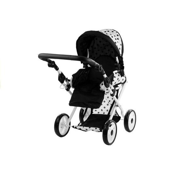 Alice kočárek pro panenky 9346 kombinovaný černo-bílý