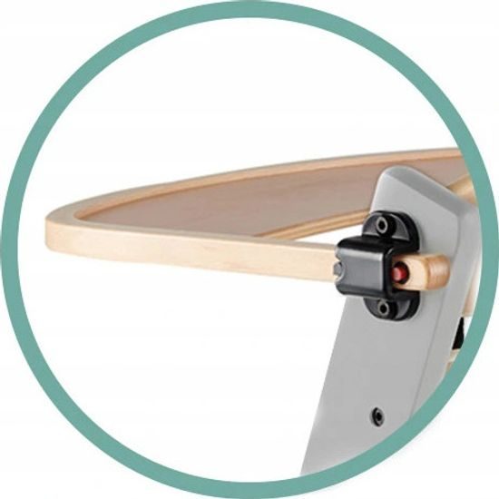 Jídelní židlička Kinderkraft Enock šedá