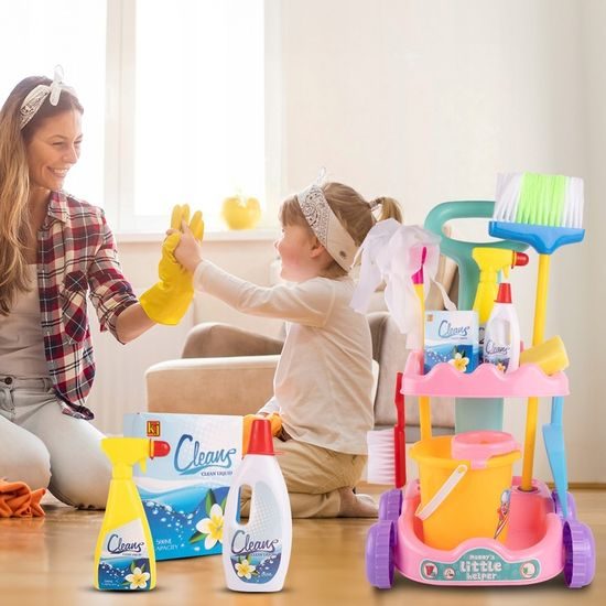 Dětský úklidový vozík s příslušenstvím Little Helper