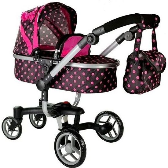 Alice velký kočárek pro panenky Moderno 5294 černý