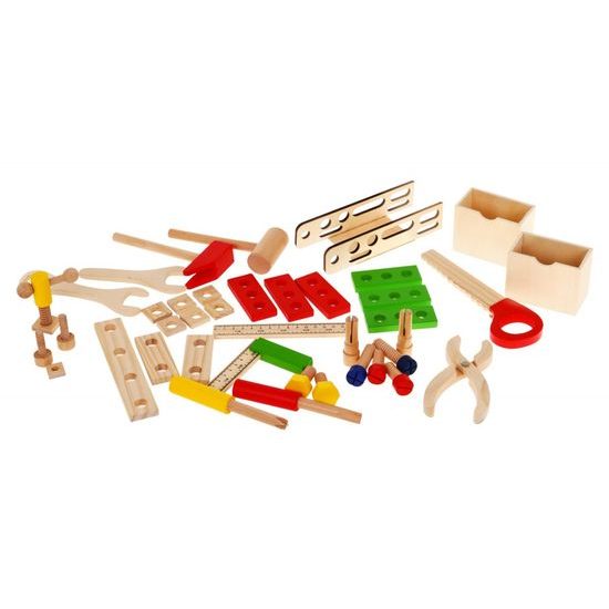 Dětské dřevěné nářadí ve skříňce Wooden Toolbox