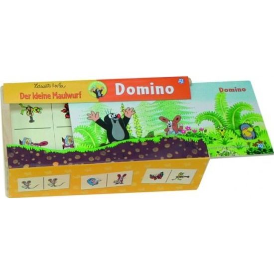 Dřevěné Domino Krtek - společenská hra 28 dílků