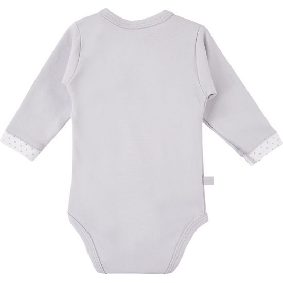 EEVI Kojenecké body s dlouhým rukávem Newborn šedá 62 (3-6m)