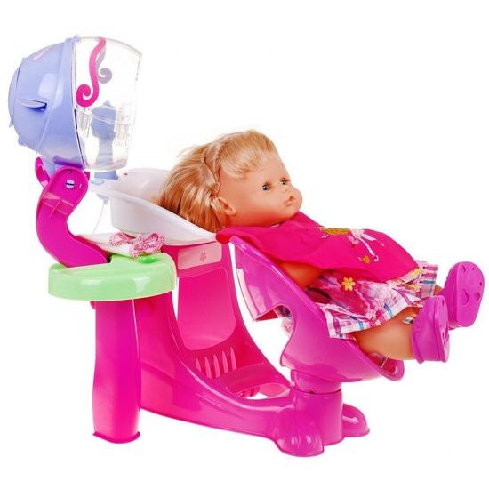 Kadeřnický salón s panenkou 39 cm a příslušenstvím Warm Baby