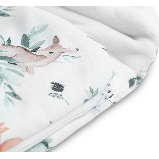 Zimní fusak do kočárku/ do autosedačky - srnky/bílá