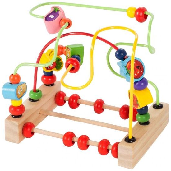 Dřevěný edukační labyrint Wooden Beads