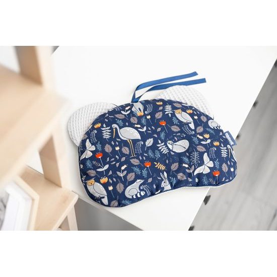 Sensillo Poduška do kočárku velvet zvířátka šedá